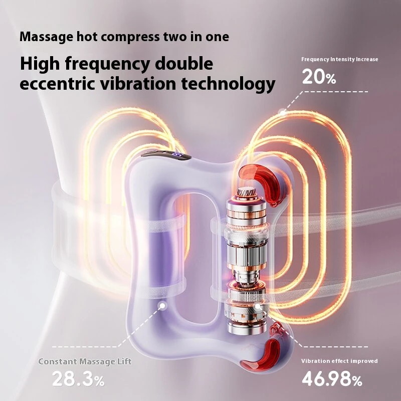 (image for) VTT U8 Cordless Fascia Massage Ring 6 Modes 99 Intensities Dual-Eccentric Vibration Integrated Heat Type-C Rechargeable For Full-Body Relief